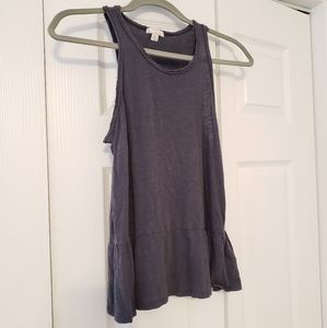 GAP Navy Blue Sleeveless Peplum Tank Top, Size XS